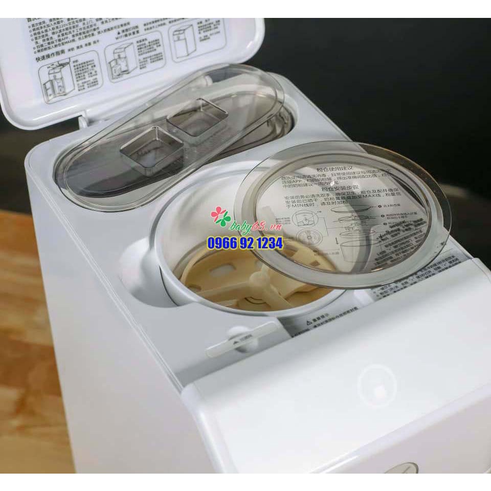 Máy pha sữa Niucun có tiệt trùng UV thông minh, sấy khô, pha được tất cả các loai sữa từ 35-70 độ