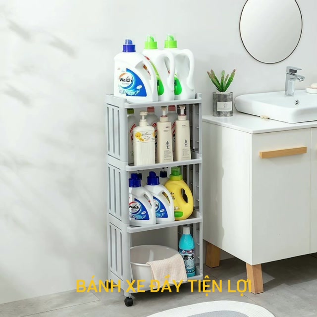 Kệ nhà tắm 2-3-4 tầng chịu lực tới 10 - 30kg, kệ nhà bếp tầng, kệ đa năng có bánh xe dễ dàng di chuyển Aplus K1 | BigBuy360 - bigbuy360.vn