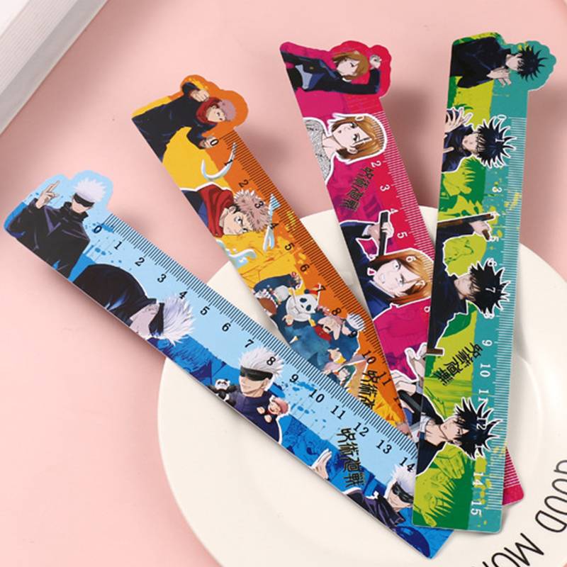 thước kẻ thước kẻ cute thước kẻ dễ thương 15 cm Anime Jujutsu Kaisen Cute Student Drawing Ruler Straight Ruler Study Measure Stationery School Office Supply Promotion Gift Itadori Yuuji Gojou Satoru Fushiguro Megumi Kugisaki Nobara