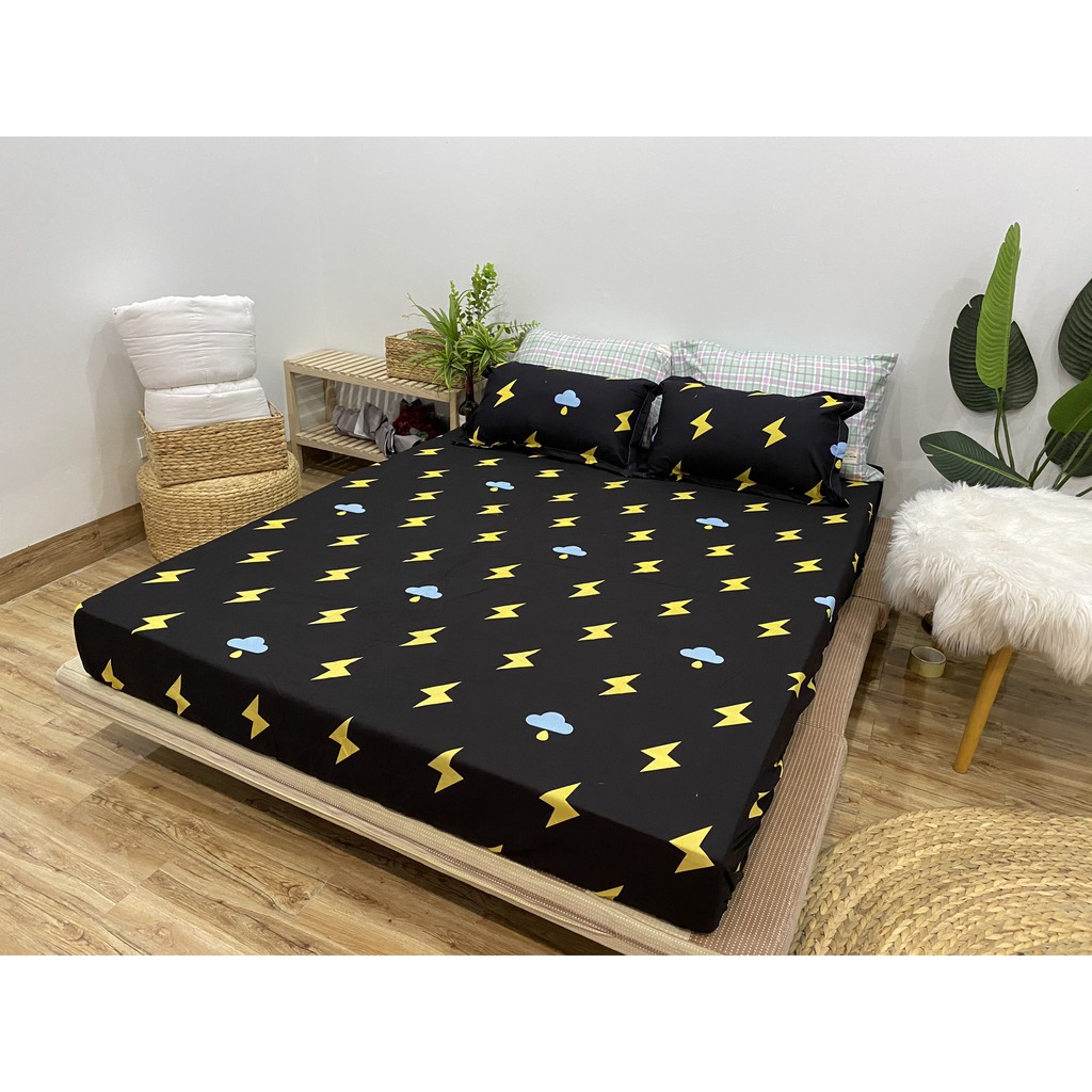 Bộ Ga Gối 1 Ga 2 Vỏ Gối Nằm Cotton Poly 1m4x2m,1m6x2m-set 3 món,mẫu gà vương miện | BigBuy360 - bigbuy360.vn