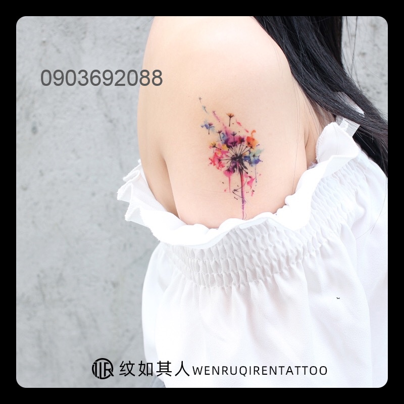 [HCM] Hình xăm dán - tattoo sticker bông hoa 10.5 x 6cm