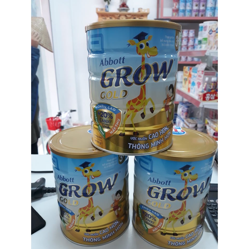 Sữa Abbott Grow gold 3+ hộp 900g hương vani