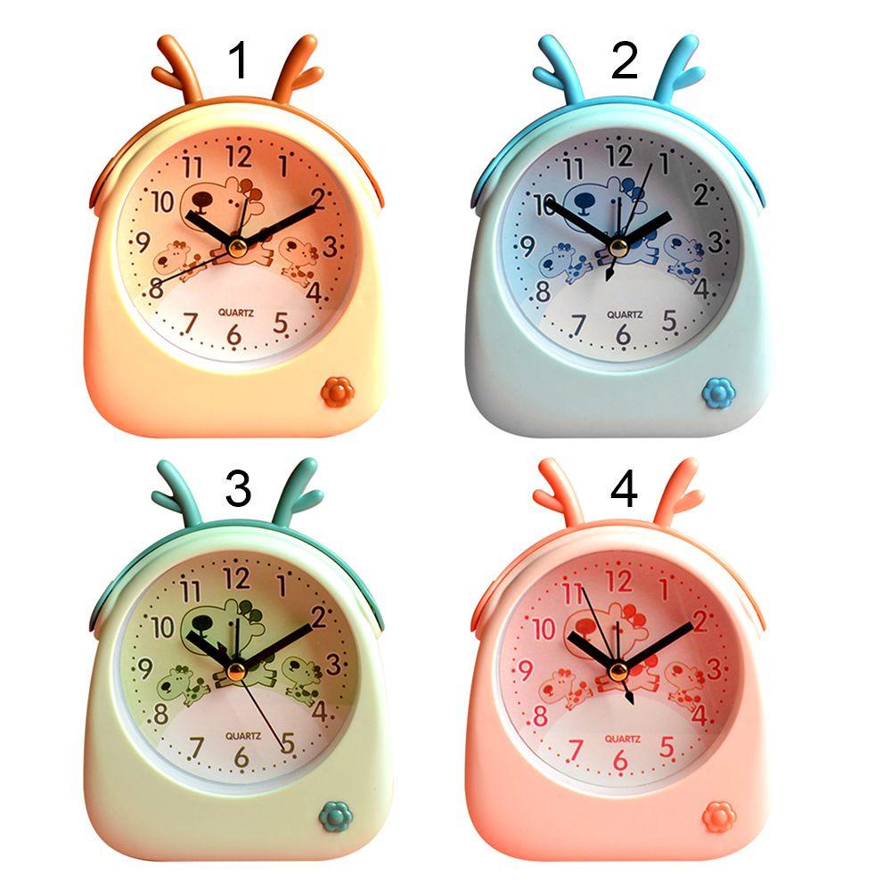 WATTLE Đồng Hồ Báo Thức Hoạt Hình Phong Cách Retro Dành Cho Trẻ Em