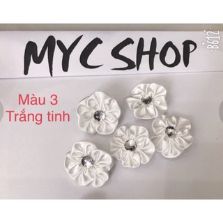 Hoa vải đính áo làm đồ handmade