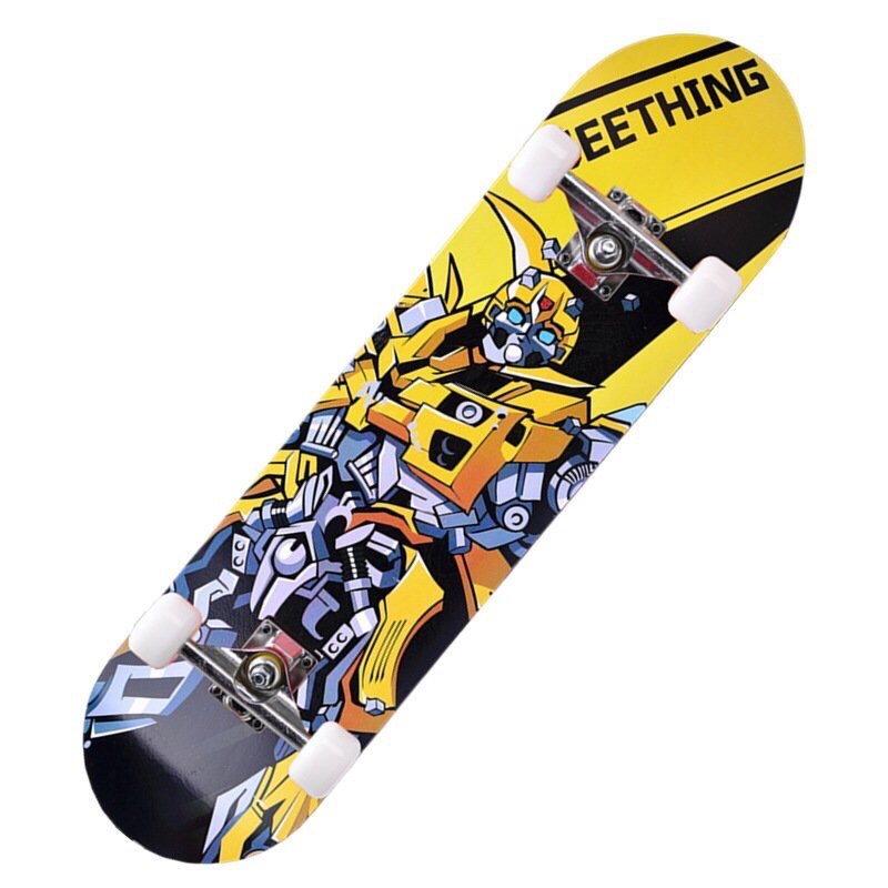 Ván Trượt Thể Thao Skateboard Mặt Nhám Cao Cấp (Khung hợp kim  + bánh cao su cao cấp)