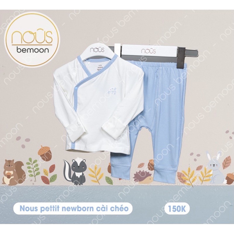 Bộ Nous newborn cài lệch