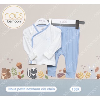 Bộ Nous newborn cài lệch