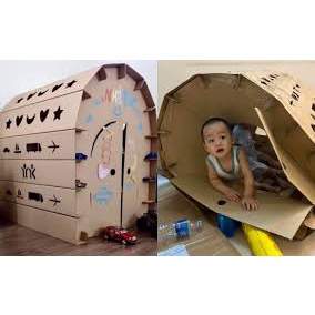 NHÀ GIẤY - NHÀ BẰNG BÌA CARTON - MÓN QUÀ TUYỆT VỜI CHO TUỔI THƠ CỦA BÉ YÊU ( Shopgiadung102 ) | BigBuy360 - bigbuy360.vn
