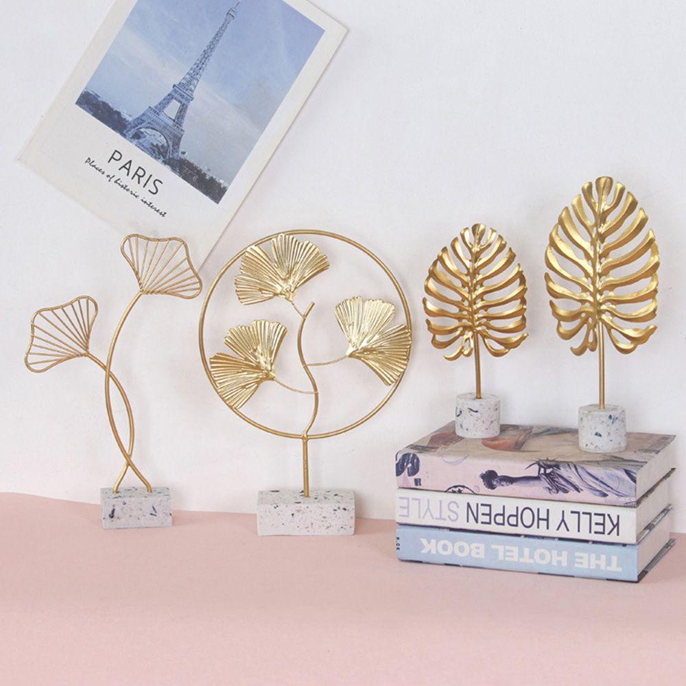 Đồ trang trí Gingko Mini Để Bàn Trang Trí Phòng Khách Phong Cách Bắc Âu Hiện Đại|Phụ Kiện Sắt Rèn Luyện Trí Não Tiện Dụng