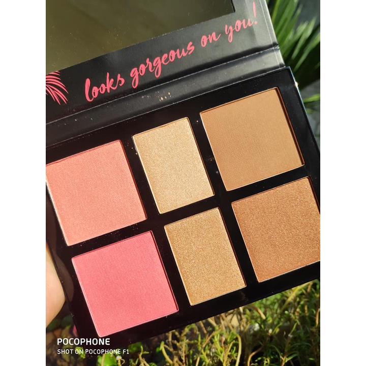 Bảng phấn má,bắt sáng, tạo khối Catrice Aloha Sunsets Everyday Color Face And Cheek Palette