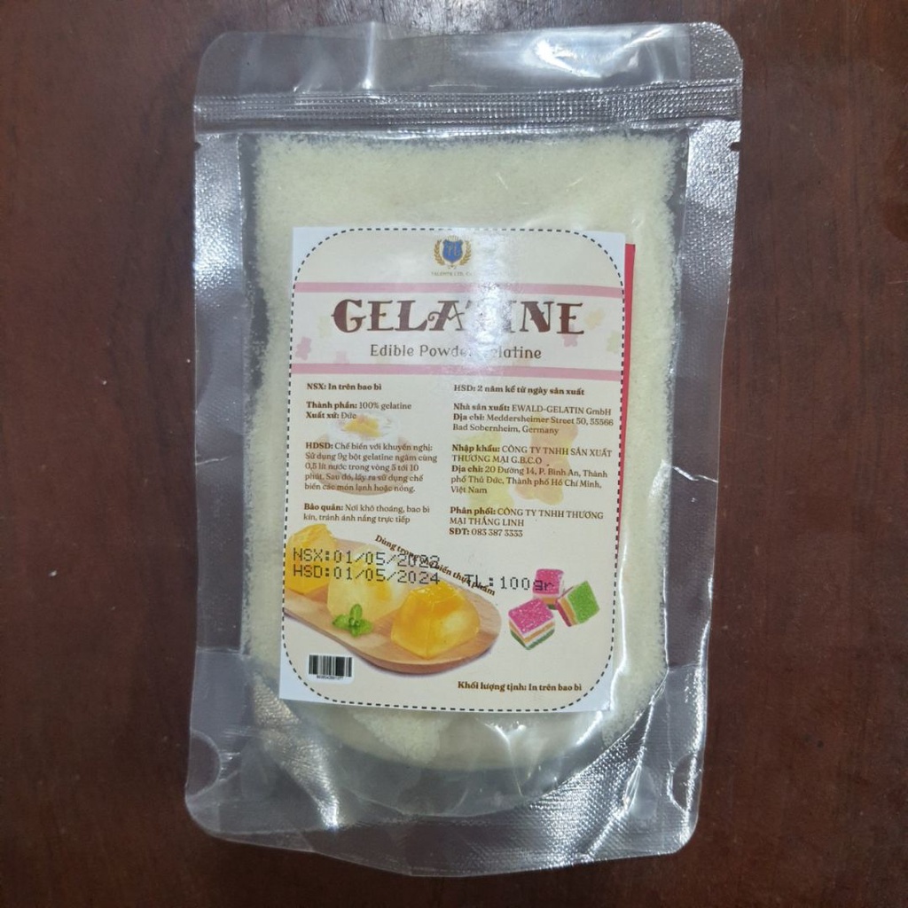 (HT) Bột gelatine đức 100g