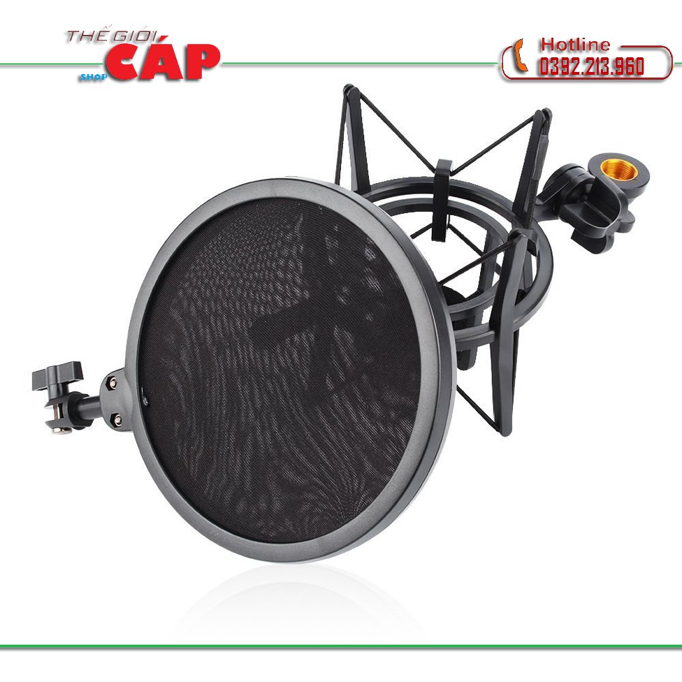 Shock Mount kèm màng lọc âm cho Mic thu âm