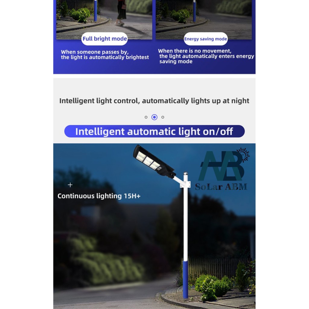 60W Đèn Đường Tấm Pin Liền Thể Năng Lượng Mặt Trời , Cảm Biến Chuyển Động , IP67 Chống Nước - mã : ABM-MG2160A ABM Solar