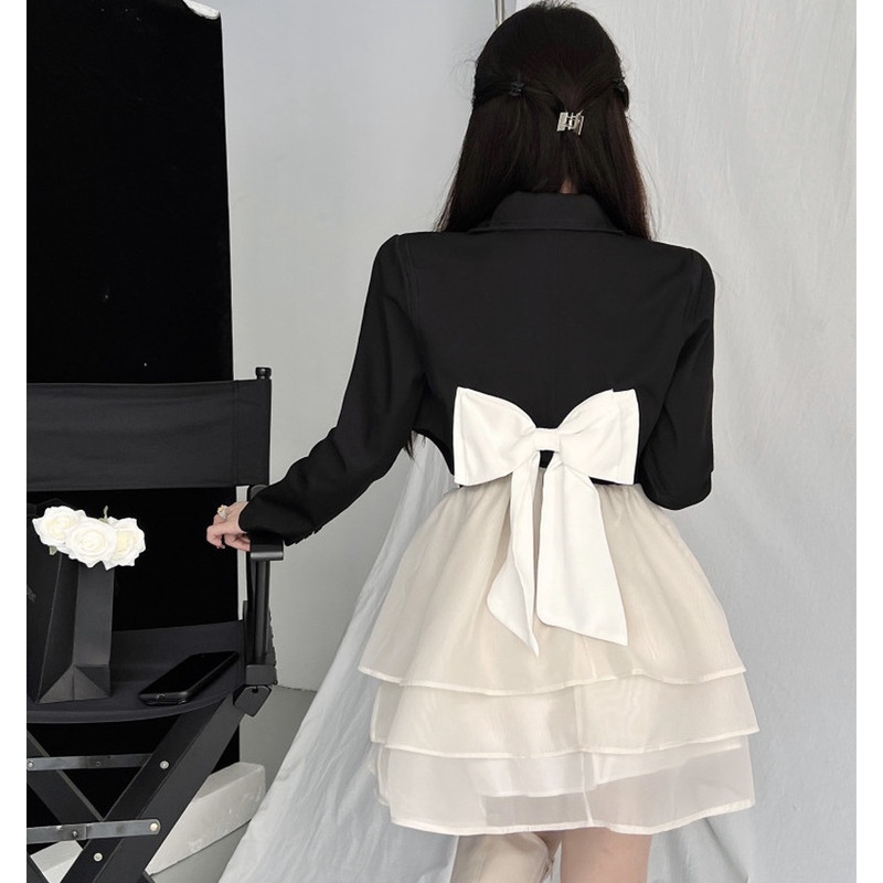 Set Đầm Ngắn Đính Nơ Thời Trang Mùa Hè Quyến Rũ Dễ Phối Đồ