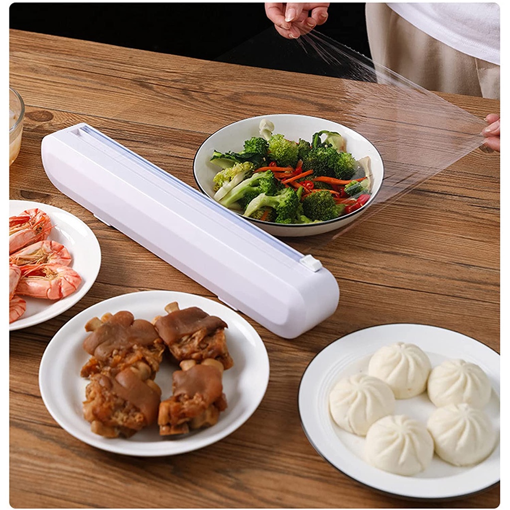 Hộp đựng cắt màng bọc thực phẩm bằng nhựa tiện lợi cho nhà bếp