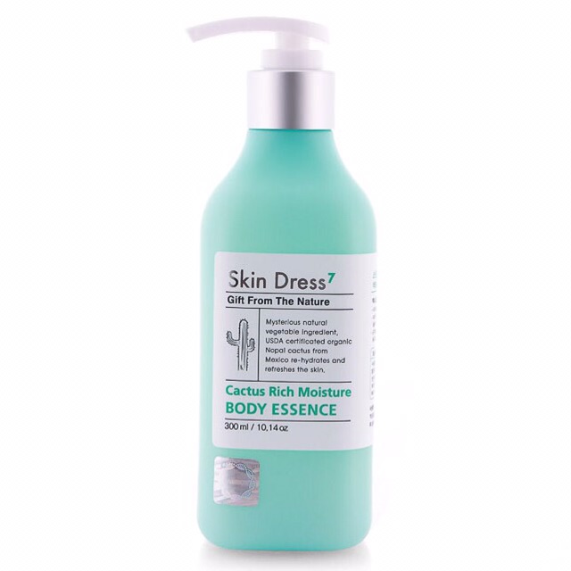 Tinh chất dưỡng thể Cactus Rich Moisture Body Essence Skin Dress 7 300ml