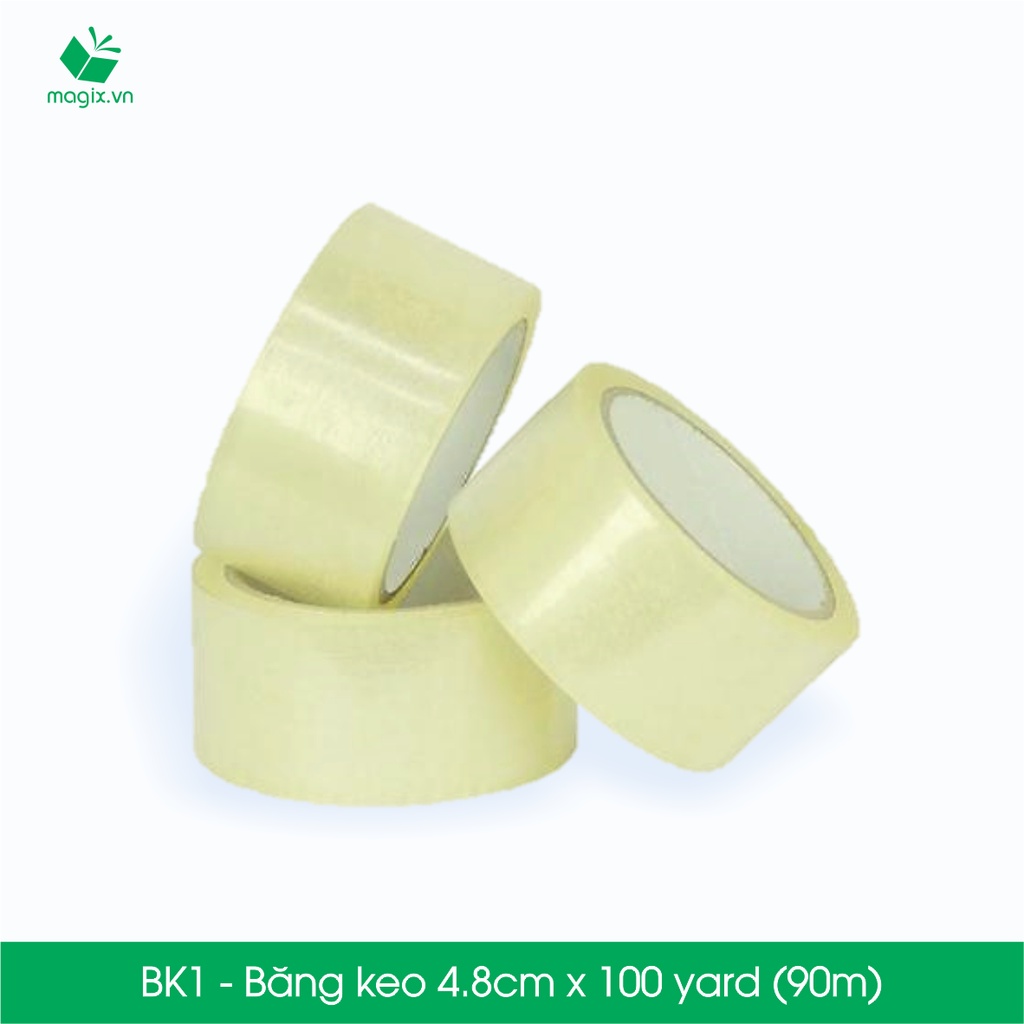 BK1 - 4.8cm loại 6 cuộn/kg - 1 Cuộn băng dính đóng thùng hộp carton