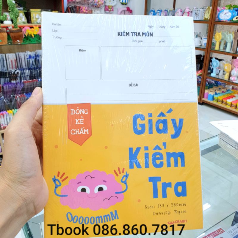 Tập 15 Giấy kiểm tra đôi Crabit - Ruột kẻ ngang chấm - Bìa mây thông thái