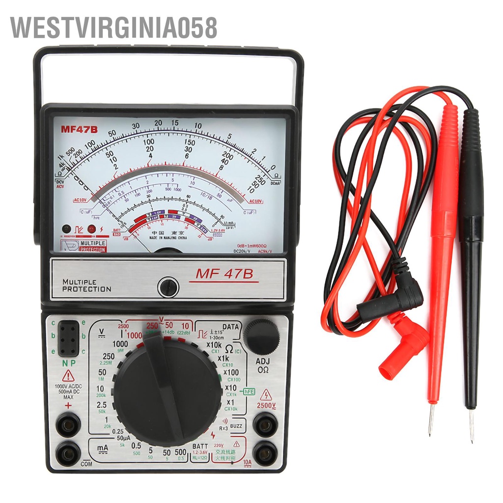 Có thể bán buôn Màn hình kỹ thuật số đa chức năng MF47B Máy dò dòng điện áp AC DC Westvirginia058 Hàng giao ngay