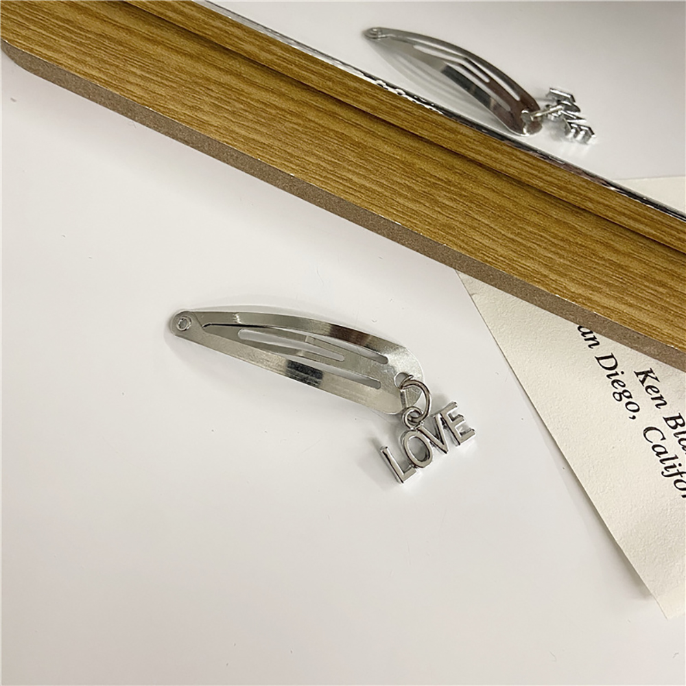 Kẹp Tóc Kim Loại Hình Trái Tim Đáng Yêu