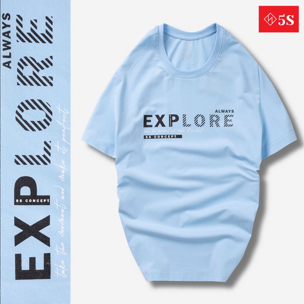 Áo Thun Nam Tay Ngắn 5S (3 màu), Chất Liệu Cotton Siêu Thấm Hút, Thiết Kế In Hình Trẻ Trung, Phong Cách (TSO21017) | BigBuy360 - bigbuy360.vn