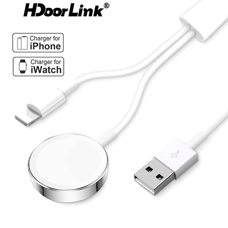 Đế sạc từ tính HdoorLink 2 trong 1 ko dây phù hợp táo Watch Seri sạc nhanh phù hợp đồng hồ Generation 123456