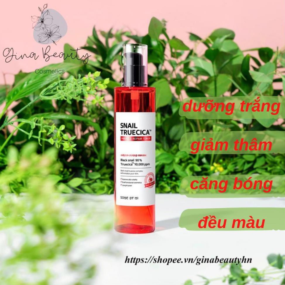 Nước Hoa Hồng Cân Bằng Da, Giúp Da Săn Chắc Chiết Xuất Ốc Sên Some By Mi Snail Truecica Miracle Repair Toner 135ml