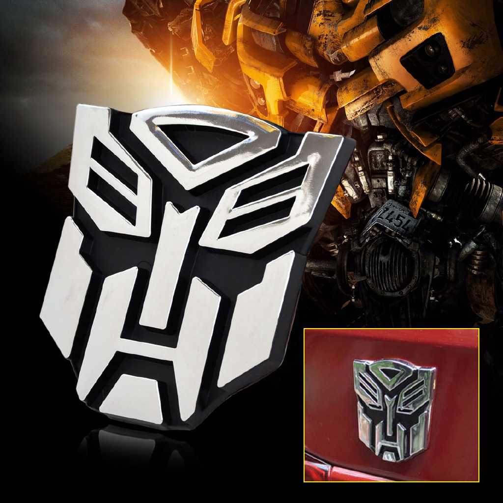 Miếng dán biểu tượng logo Transformers autobot 3D cho xe hơi