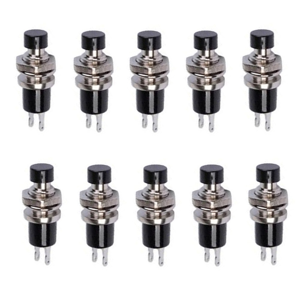 10 Pcs Mini Momentary ON/OFF Locking Latching Push Button Car/Boat Switch