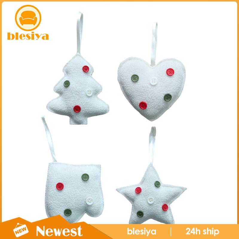 Set 4 Phụ Kiện Treo Trang Trí Giáng Sinh Bằng Vải