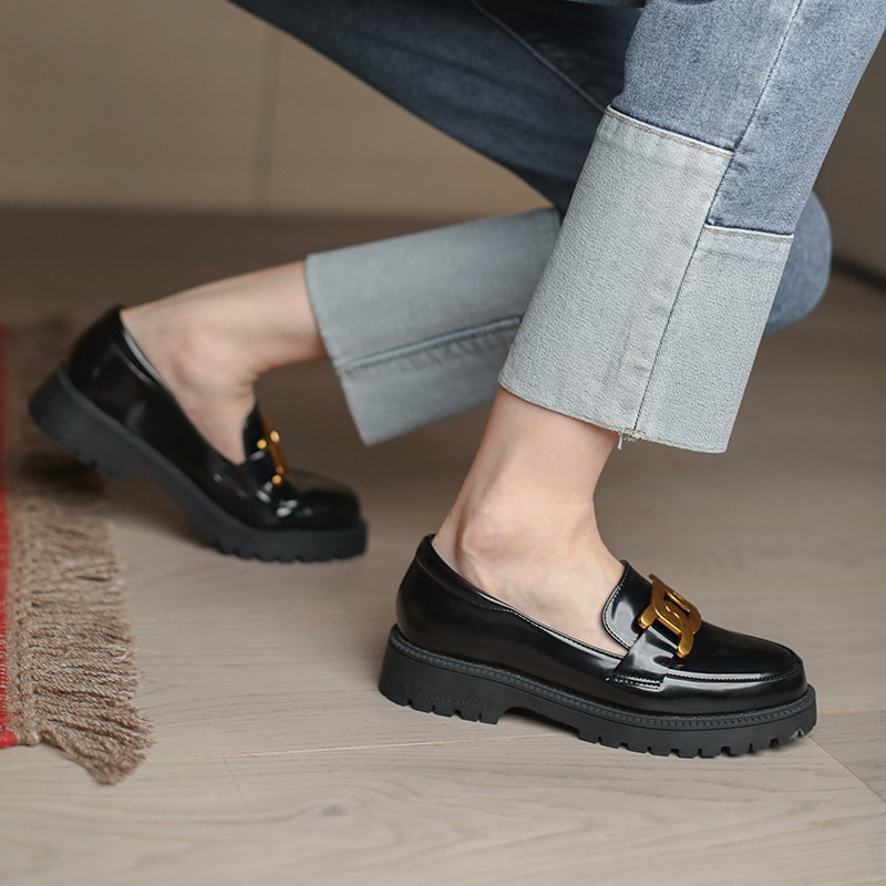 Giày Lười Nữ Vải Da Thiết Kế Đơn Giản Xinh Xắn | BigBuy360 - bigbuy360.vn