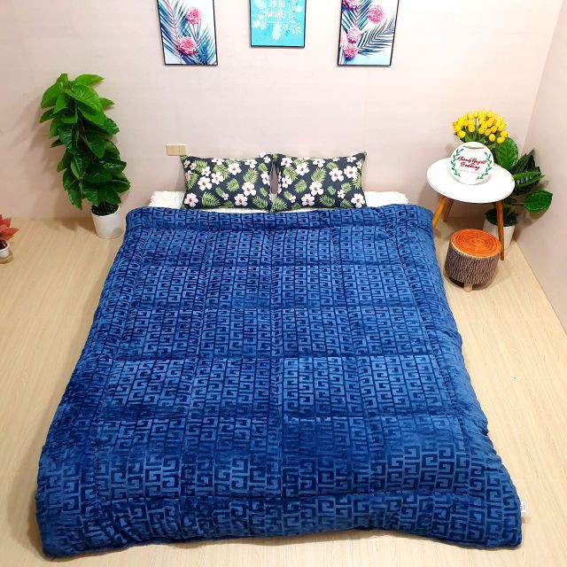 [Giá Hủy Diệt] Chăn Lông Cừu Chữ Vạn Cao Cấp Loại dày dặn (Được lựa mẫu)