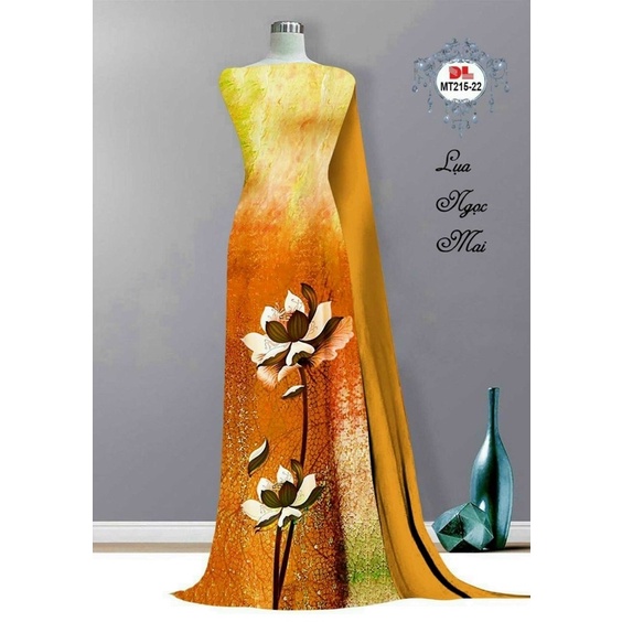 Vải áo dài hoa sen