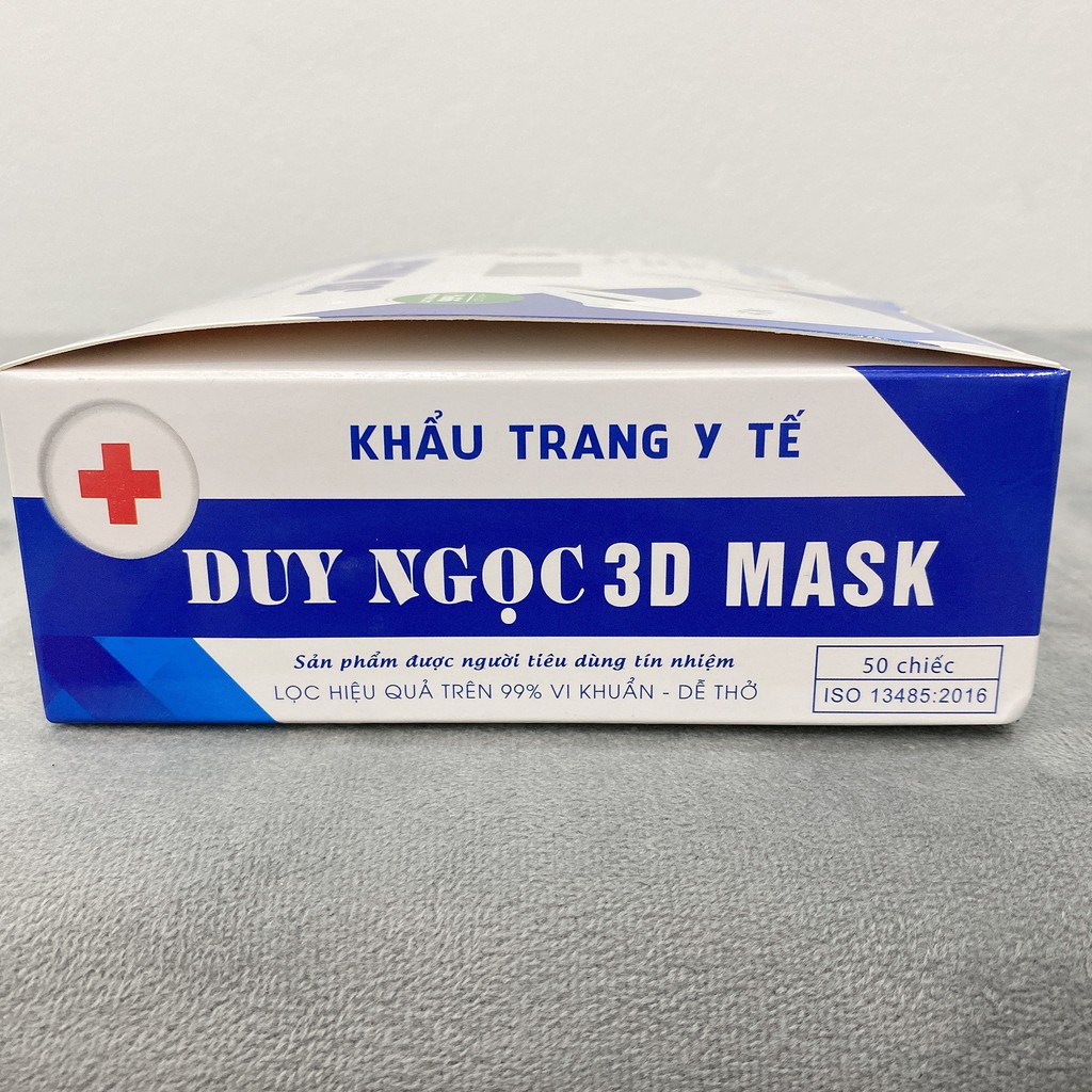 Khẩu trang y tế LV 3d mask kháng khuẩn chính hãng trắng kiểu hàn quốc hộp 50 cái