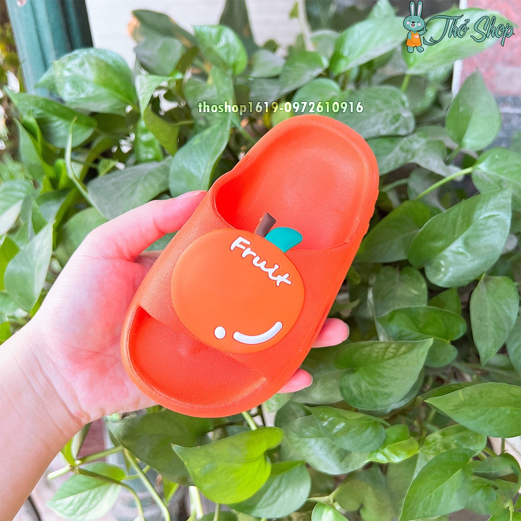 Dép lê bé trai bé gái (form to) hình hoa quả dễ thương, đế chống trượt (có ảnh thật )