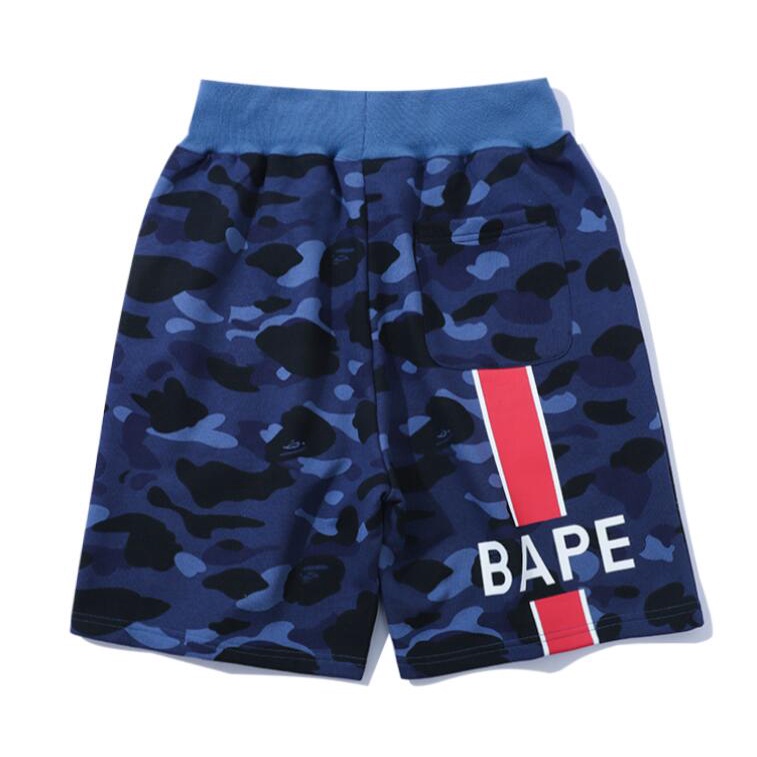 Bape Thời Trang In cotton unisex Quần Short Giản Dị