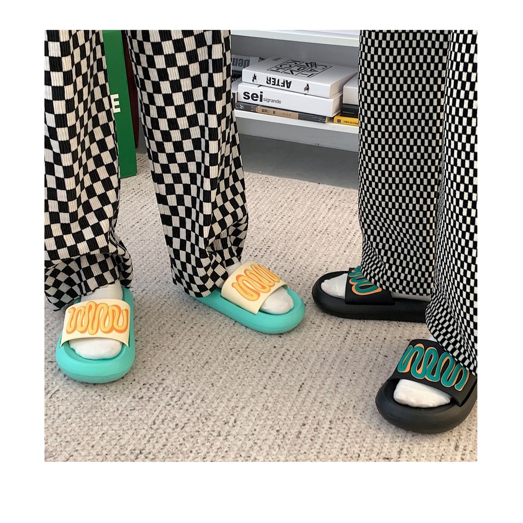 Dép quai ngang unisex đế dày thời thượng - US7543