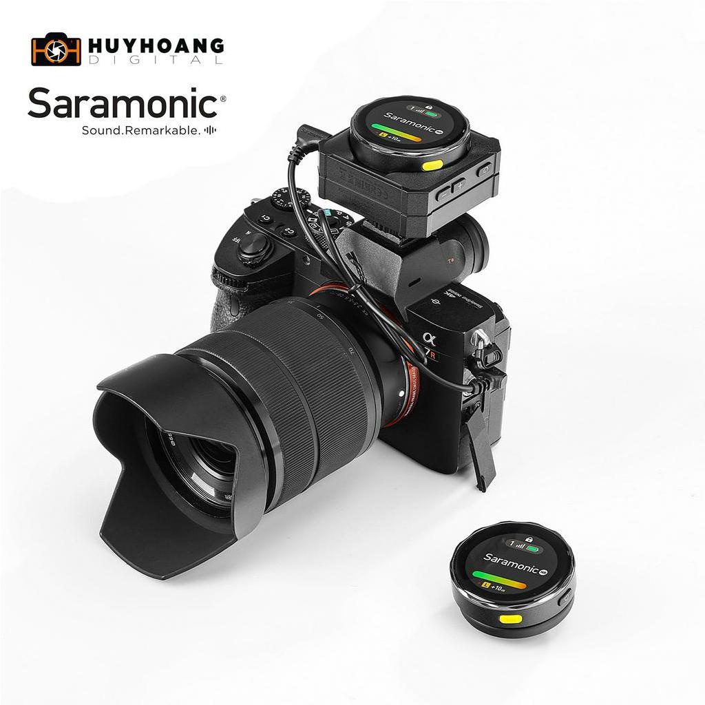 Mic Thu Âm Không Dây Saramonic BlinkMe B2 - Màn Hình Cảm Ứng - Dành Cho Máy ảnh, Điện Thoại - Bảo Hành Chính Hãng 2 Năm