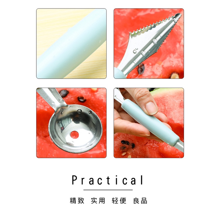 Dao Chạm Khắc Trái Cây Kiêm Muỗng Múc Kem