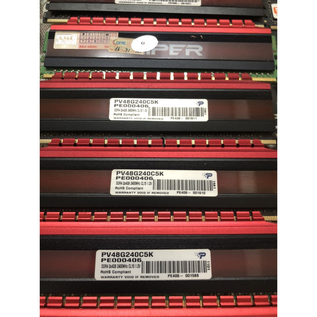 Ram 4G-DDR4-2400 Viper Tản Nhiệt Hàng Chính Hãng không kén main