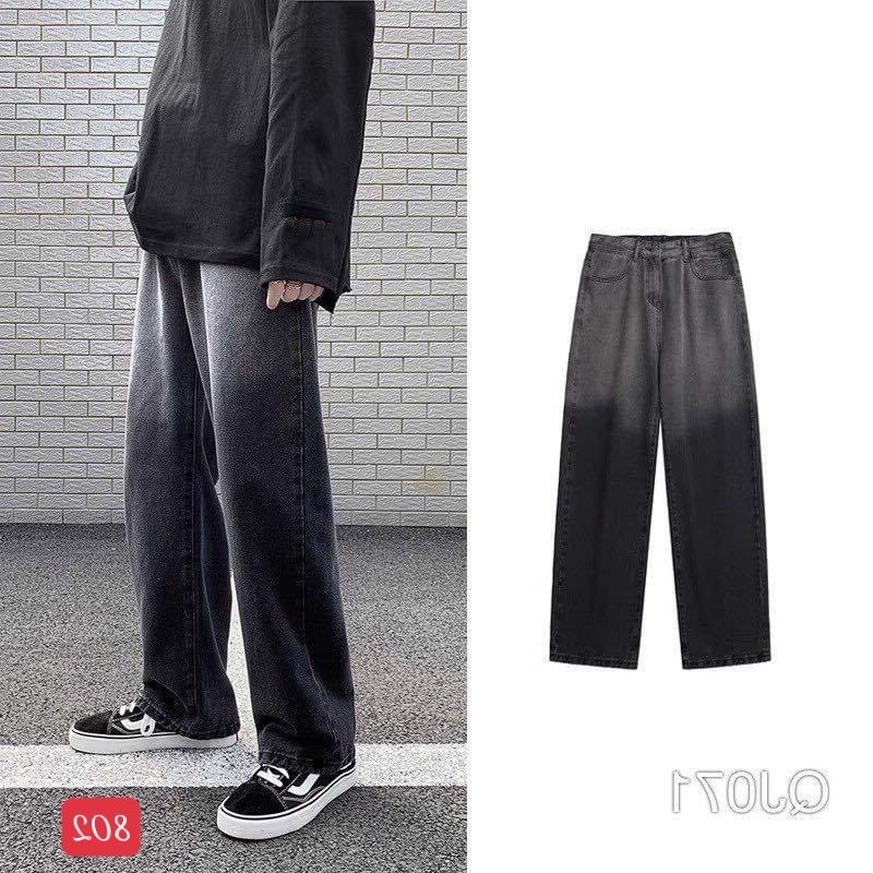 Quần jean baggy nam ống rộng dáng xuông màu xám loang, quần baggy jean nam chất bò cao cấp thời trang Tô Tồ Shop - BG802
