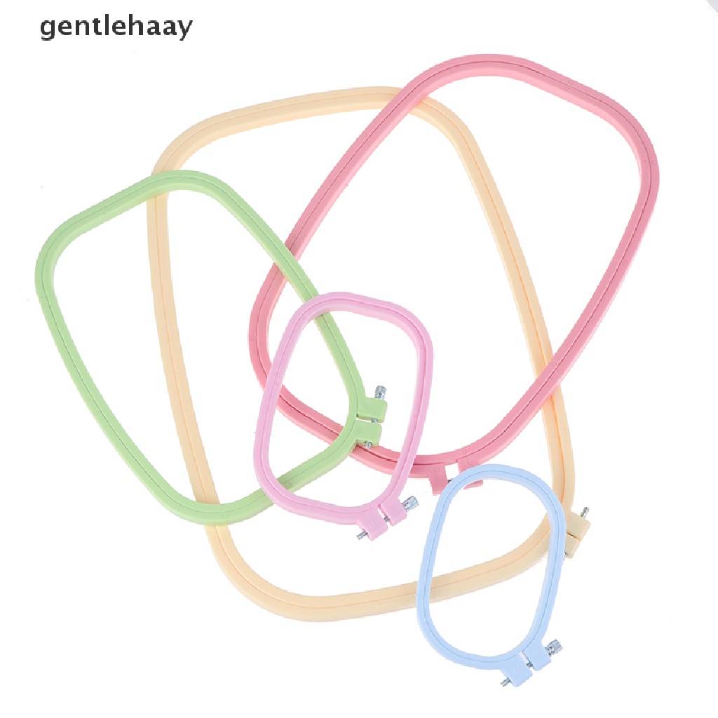 Khung thêu tranh chữ thập hình vuông bằng nhựa 5 kích thước DIY