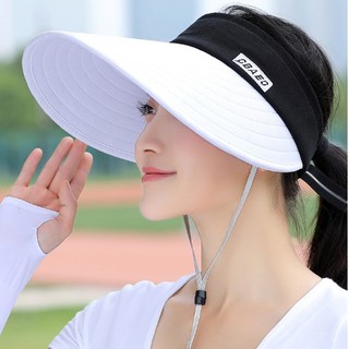 mũ chống nắng rộng vành phong cách hàn, nón rộng vành nửa đầu chống nắng