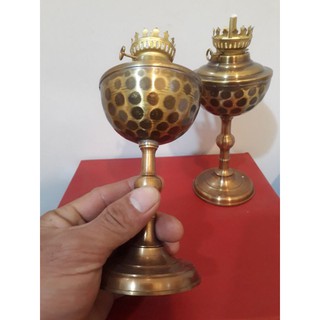 Đèn dầu bằng đồng cao 17cm