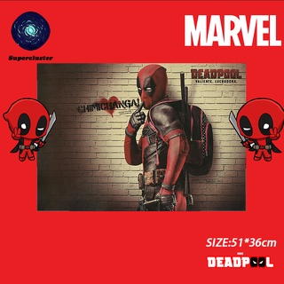 Poster marvel Deadpool Shykiss trang trí nội thất 50.5x35cm