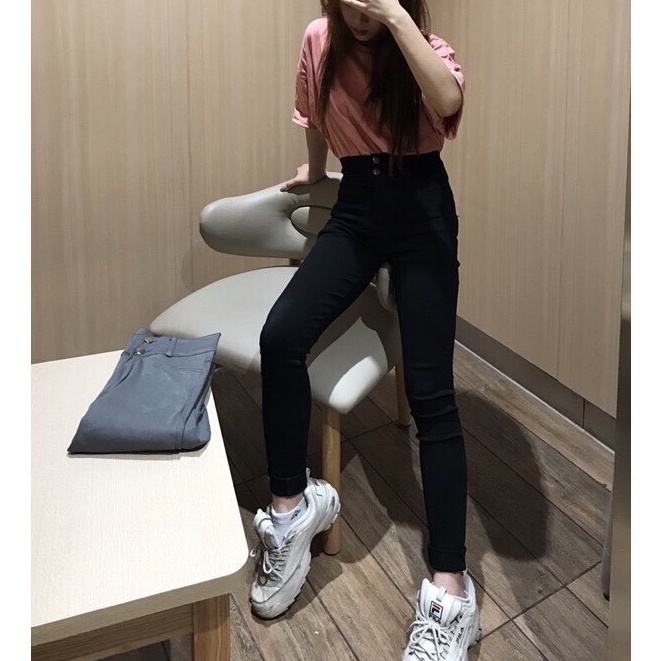 Quần legging nữ cao cấp cạp cao chất vải trơn dày dặn Umì hàn loại 1 có túi - Quần leggings sịn màu đen co giãn dầy mềm | BigBuy360 - bigbuy360.vn