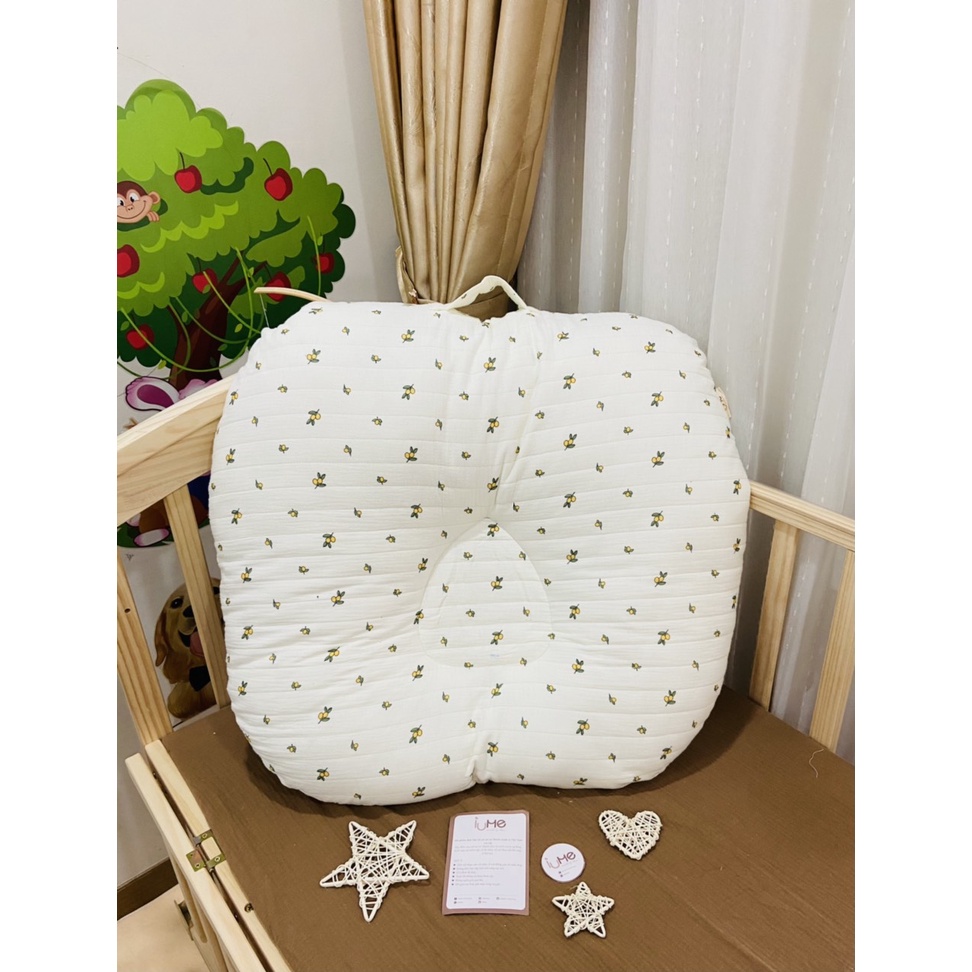 Bộ sản phẩm xô muslin cao cấp Iume Kids họa tiết Oliu, chất xô Muslin nhẹ, thoáng, thấm hút nhanh, không gây kích ứng da