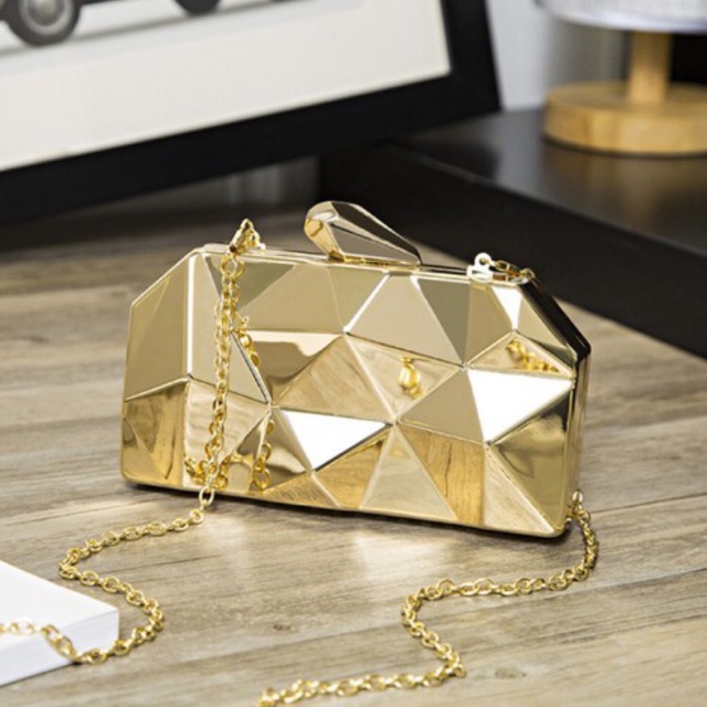 Ví Clutch dự tiệc đa giác sang chảnh-[ Sẵn có ]