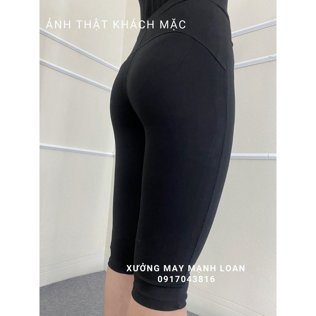 Quần Legging Ngố Lửng Qua Gối Cạp Cao Nữ BigSize 40kg - 80kg