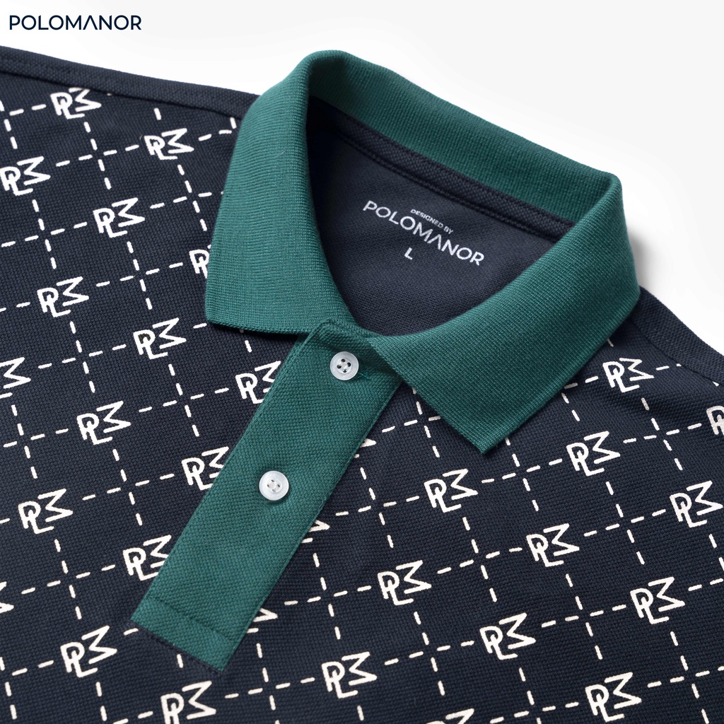 Áo Polo nam form rộng LOGAN vải cá sấu cotton UNI, nam tính, thanh lịch, sang trọng - POLOMANOR